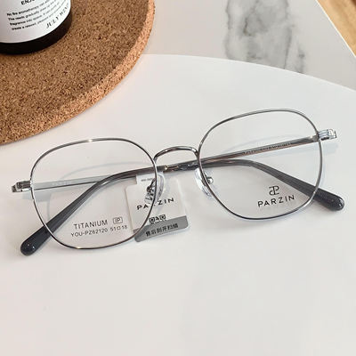 帕森近视眼镜方框精致女时尚轻盈光学镜架可配度数眼镜钛架62120