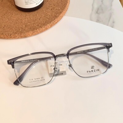 帕森近视眼镜轻盈钛腿时尚眉毛框光学镜架可配度数眼镜钛架68162