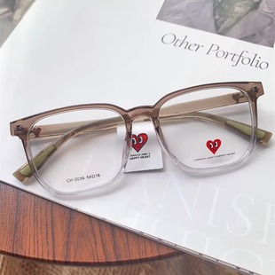 查尔斯桃心近视眼镜框男女款 TR钛腿网红爱心眼镜架可配度数CH2056