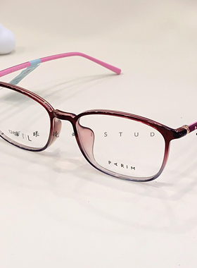 派丽蒙眼镜架复古眼镜男款超轻可配度数近视红色文艺眼镜女12425