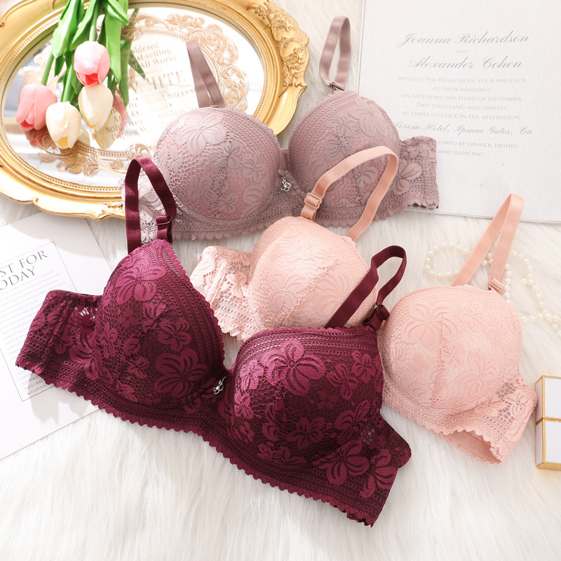 蕾丝调整型文胸上托防下垂内衣女