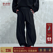 裤 子男款 春季 BJHG不计后果复古休闲弯刀工装 痞帅山系户外运动裤 子