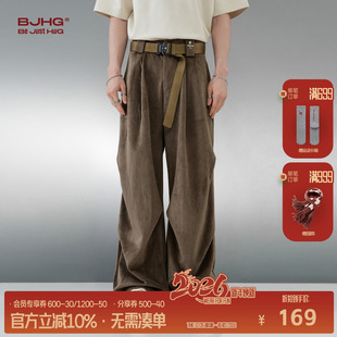 冬季 子男款 松弛感美式 复古卫裤 子女 BJHG不计后果工装 阔腿伞兵裤 裤