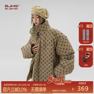 男 复古棉袄加厚面包服棉衣外套冬装 BJHG不计后果老花棉服男款 冬季