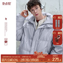 爆款 冬装 外套立领PU皮羽绒服女 白鸭绒羽绒服男款 BJHG不计后果新款