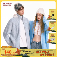 BJHG慵懶風(fēng)情侶高領(lǐng)毛衣外套