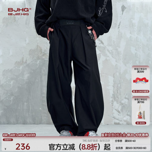 BJHG不计后果复古休闲弯刀工装裤子男款春季痞帅山系户外运动裤子