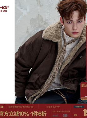 BJHG不计后果座山雕两面穿棉服外套男装冬季羊羔绒外套毛领棉衣女