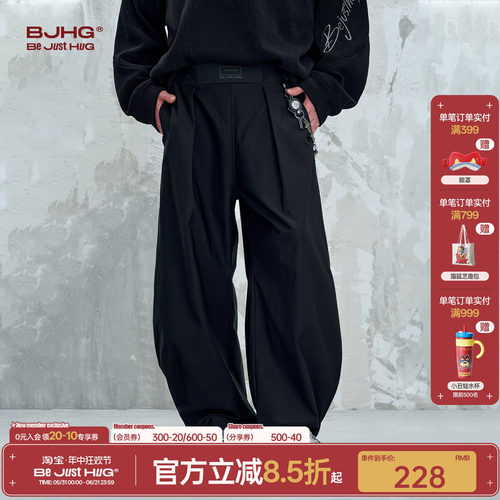 BJHG不计后果复古美式弯刀工装裤子男款夏季痞帅山系户外运动裤子