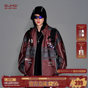 BJHG不计后果机能风复古夹克外套男款 潮牌痞帅高级感机车服女 春季