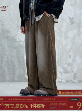 BJHG美式复古灯芯绒长裤
