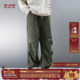 加绒加厚裤 BJHG不计后果美式 秋冬阔腿伞兵裤 子男款 子 灯芯绒休闲裤