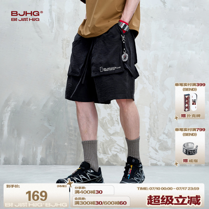 BJHG美式休闲情侣五分裤