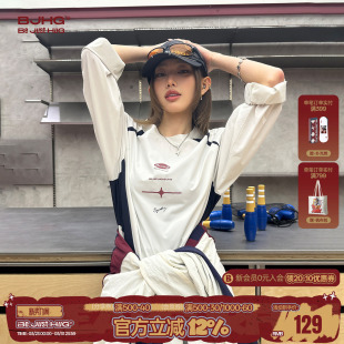 复古运动长袖 健身速干打底衫 t恤男款 美式 卫衣女 春季 BJHG不计后果