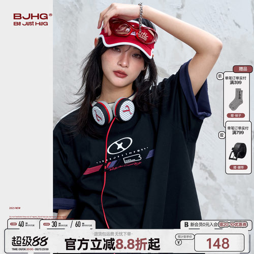 BJHG泽西风复古t恤短袖女
