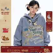 潮牌情侣卫衣外套女 BJHG不计后果连帽卫衣男春季 猫和老鼠联名
