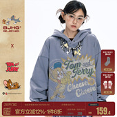 潮牌情侣卫衣外套女 BJHG不计后果连帽卫衣男春季 猫和老鼠联名