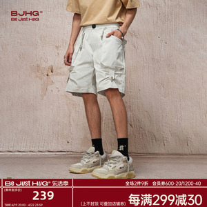 BJHG不计后果美式高街梭织工装短裤男夏季潮牌运动休闲宽松五分裤