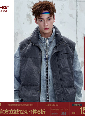 BJHG不计后果珍珠棉马甲男装冬季棉服美式复古保暖背心棉衣外套女