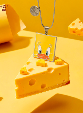 BJHG不计后果猫和老鼠联名方牌项链男女款2025新款设计感百搭配饰