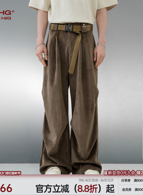 BJHG不计后果美式休闲工装裤子男士春季宽松阔腿直筒长裤伞兵裤女