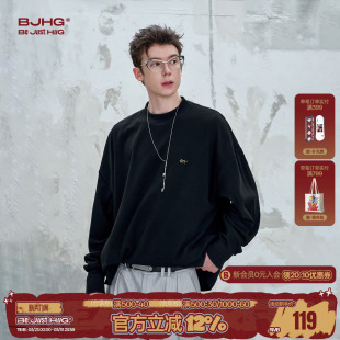 圆领卫衣男女款 打底衫 春季 T恤上衣潮牌男士 男装 BJHG不计后果长袖