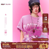 飞天小女警联名 纯棉半袖 BJHG不计后果美式 t恤女夏季 上衣 短袖