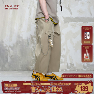 夏季 子男款 运动速干宽松日系九分裤 工装 BJHG不计后果美式 裤 休闲裤