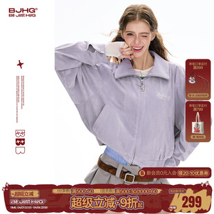 FTT 2026新款 韩系减龄短款 夹克 FlyTheTruth复古麂皮绒外套女春季