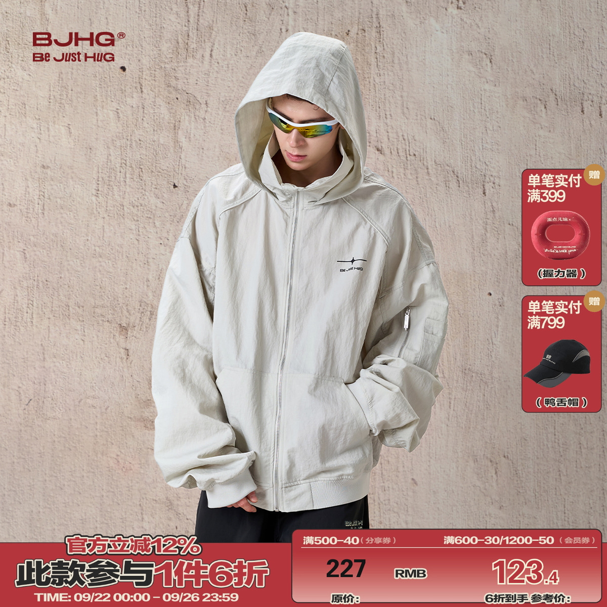 BJHG美式连帽外套夹克