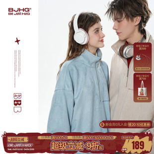 美式 BJHG不计后果半拉链POLO衫 卫衣女 T恤情侣装 长袖 卫衣男款 春季