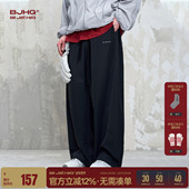 子男女款 春季 美式 BJHG不计后果轻薄休闲裤 宽松复古垂坠感直筒长裤