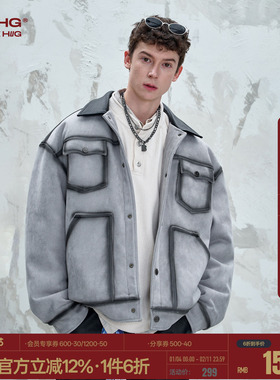 BJHG不计后果做旧工装夹克外套男装春季加厚复古美式高级感外套女