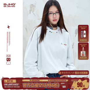 彩绣纯棉长袖 打底衫 t恤男款 内搭复古功能性男士 冬季 BJHG不计后果