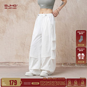 轻薄三防户外伞兵裤 宋雨琦同款 子男春季 裤 女 BJHG不计后果白色工装