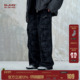 子男款 春季 潮牌新款 BJHG不计后果灯芯绒迷彩裤 复古宽松阔腿休闲裤