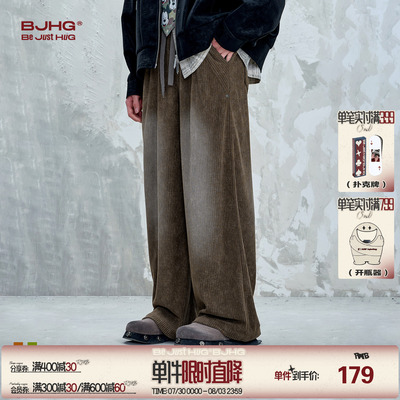 BJHG美式复古灯芯绒长裤