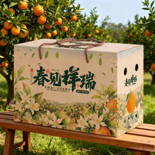 春见耙耙柑包装盒10斤装橘子礼盒开窗包装盒5斤装桔子礼盒空盒子