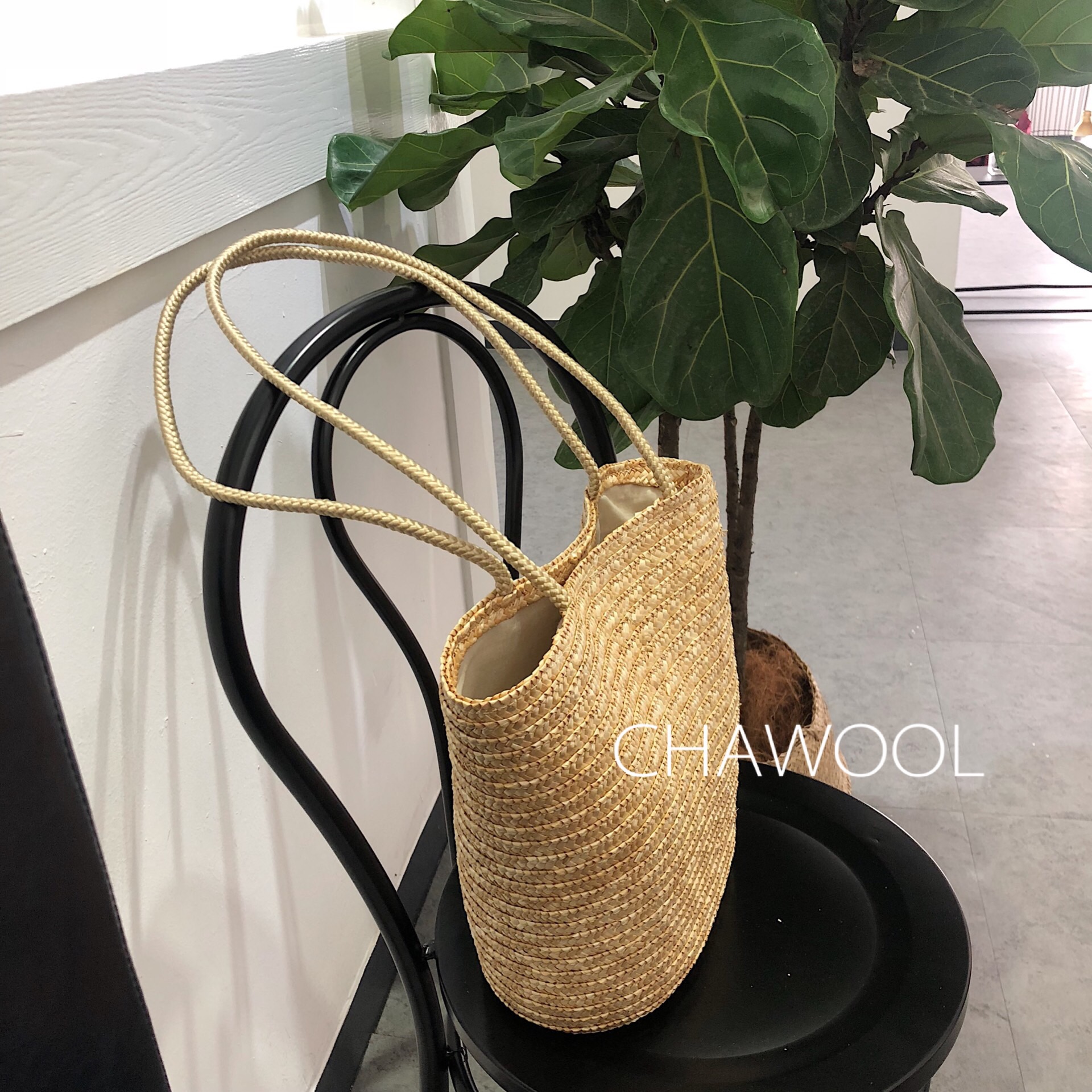 CHAWOOL包包女新款2019潮手工编织夏季度假沙滩高级感ins草包夏天