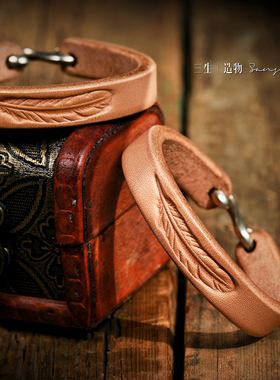 皮手环三生造物皮复古情侣养牛