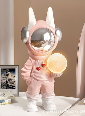 宇航员太空人小夜灯轻奢乔迁摆件