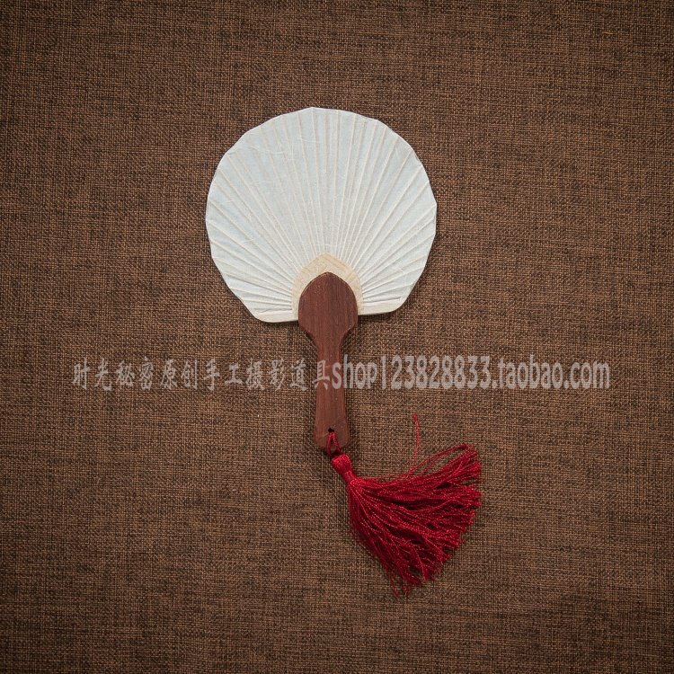 중국 스타일 복고풍 쌀 종이 공예 팬 사진 소품 술 작은 공 팬 세심한 그림 스타일 장식 소품