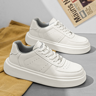 极简小白鞋男厚底运动休闲板鞋2025秋冬季新款圆头高级感百搭潮鞋