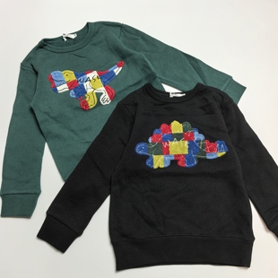 0703 100 110 120 130 140 150 160cm日单春秋款wask男童恐龙卫衣