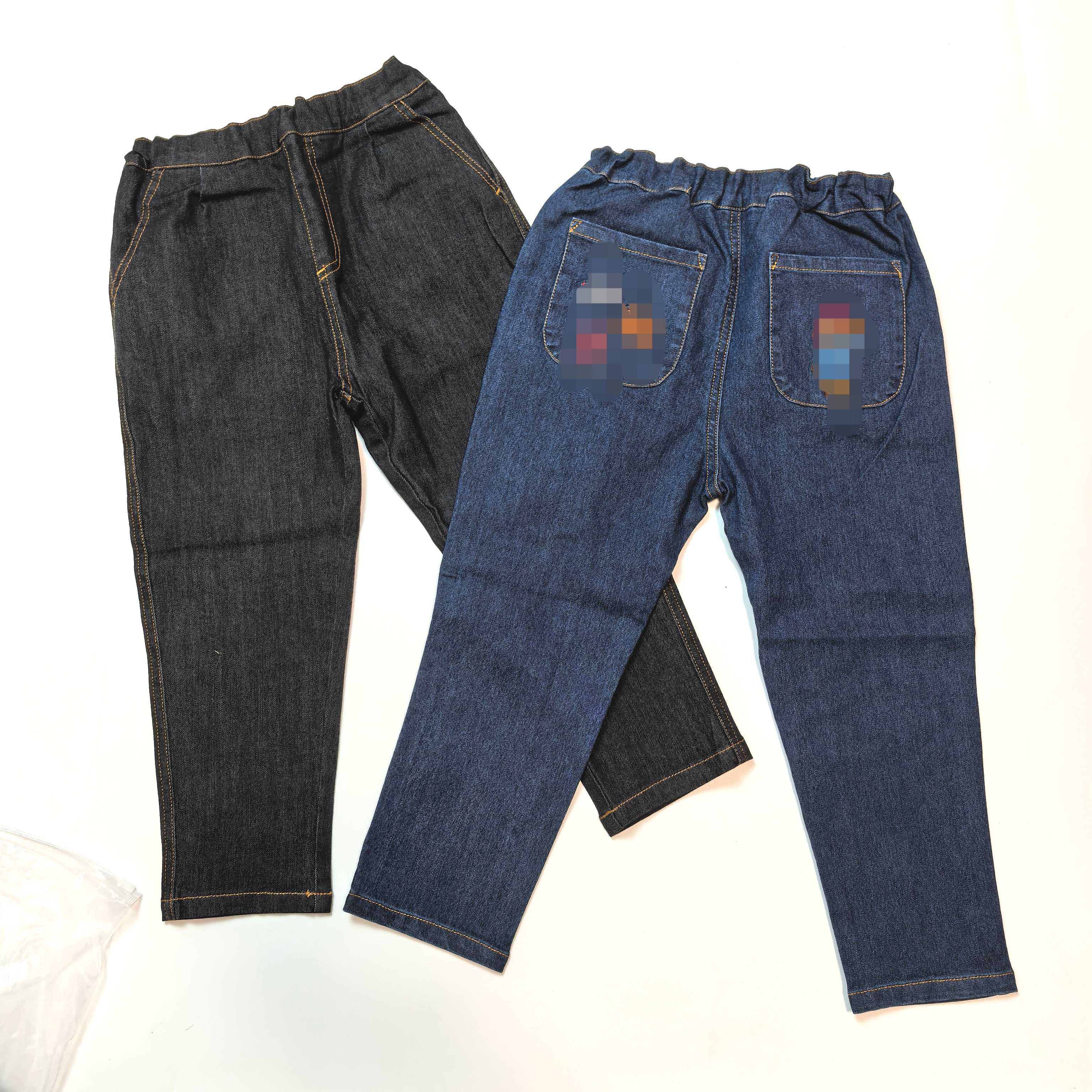 0691 110 120 130cm日单春秋款 男女童帕丁顿 刺绣锥形薄牛仔长裤