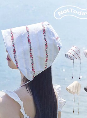 NotToday|「随时假日」系带遮阳帽 渔夫帽女显脸小百搭遮阳帽盆帽