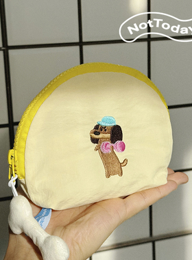 NotToday|举铁小狗化妆包小型随身口红包补妆包杂物收纳包收纳袋