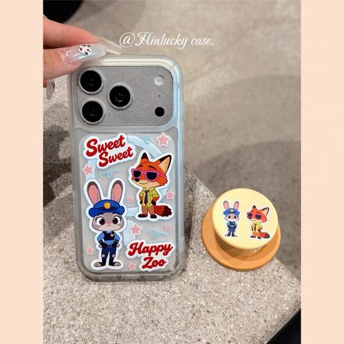 疯狂动物城朱迪尼克磁吸支架适用iPhone17promax苹果1413手机壳15pro防摔1211女16promax磨砂xsxr硬壳78plus