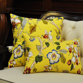 地中海北欧花鸟样板房乡村沙发靠垫抱枕靠背餐厅腰枕垫可定制 包邮