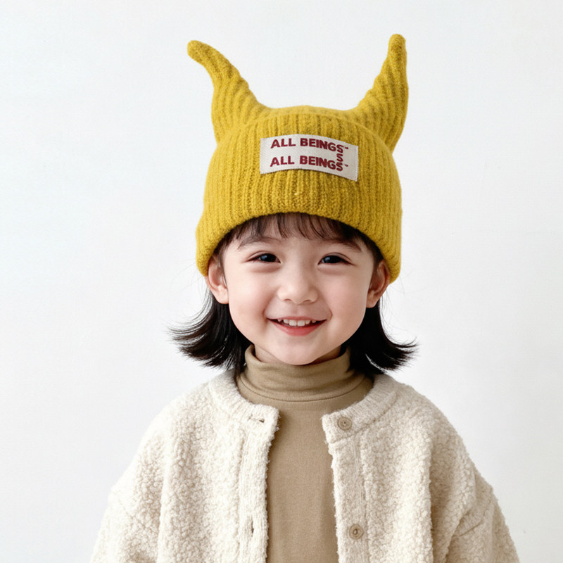 秋冬季儿童帽子男童女童毛线帽宝宝针织帽保暖帽可爱触角套头帽,童装/婴儿装/亲子装,帽子,淘宝优惠券,粉丝福利购,淘宝优惠卷